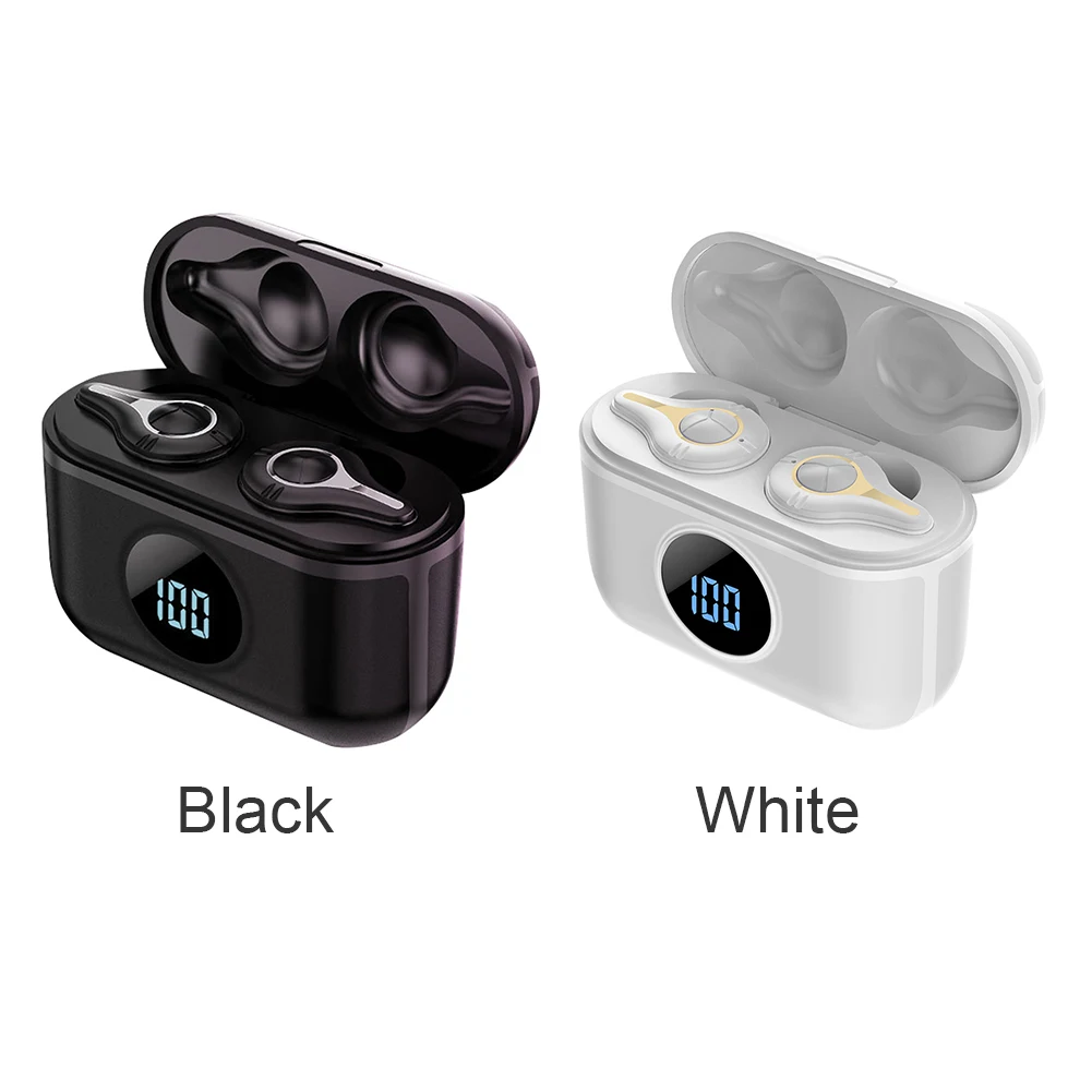 TWS IPX5 Водонепроницаемый мини портативный ЖК-дисплей Hands Free зарядная коробка стерео беспроводные наушники спортивные Bluetooth 5,0 на открытом воздухе