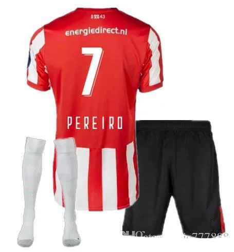Г. psv Eindhoven/Детский Комплект носков Футбольная Футболка H. LOZANO MAXI periro L. DE JONG, футболки для футбола - Цвет: home