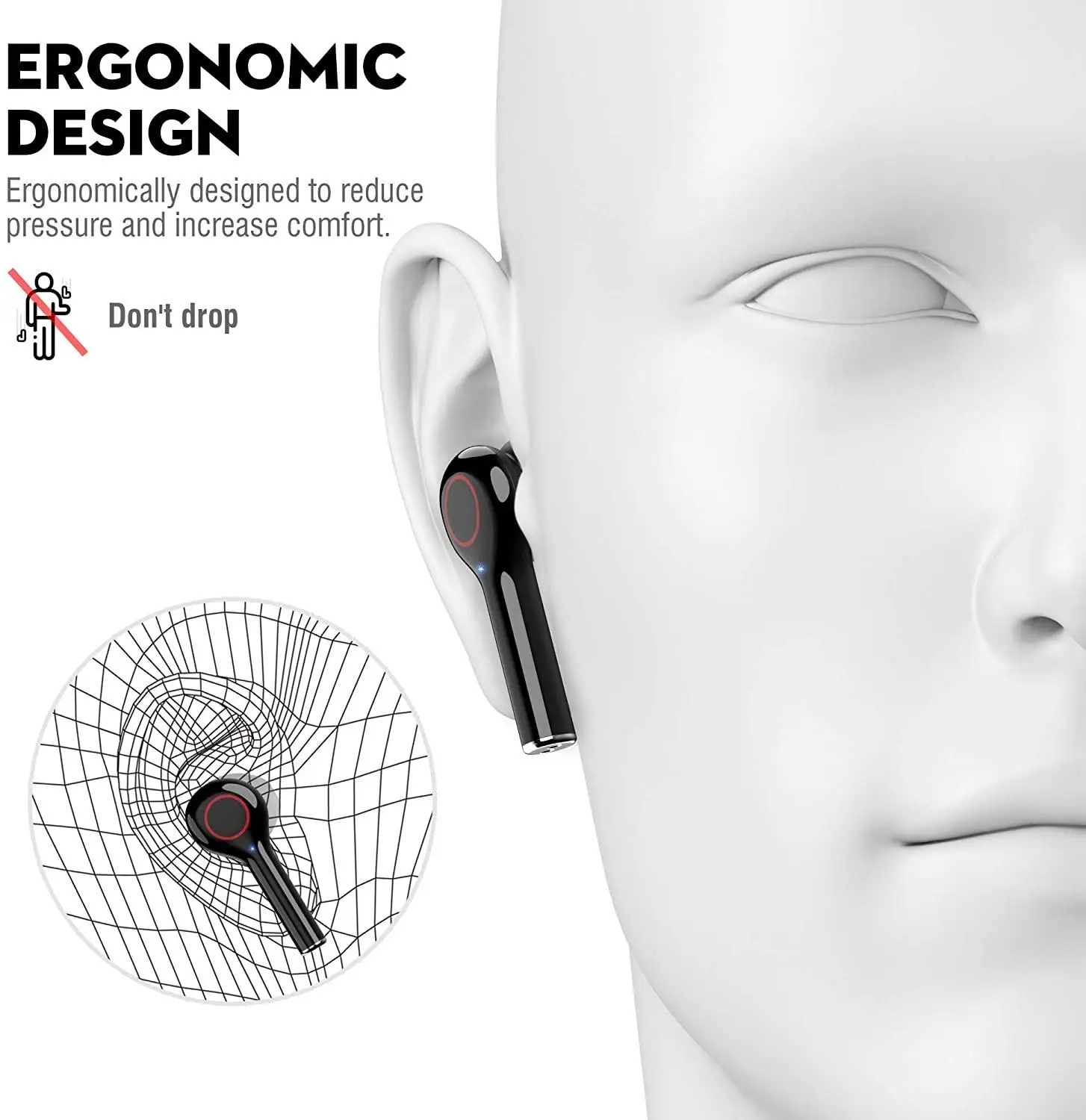 TWS Bluetooth 5 0 Earphones with Microphone Touch Control Wireless Headphone Headset Sports Waterproof Music Earbuds For Phone