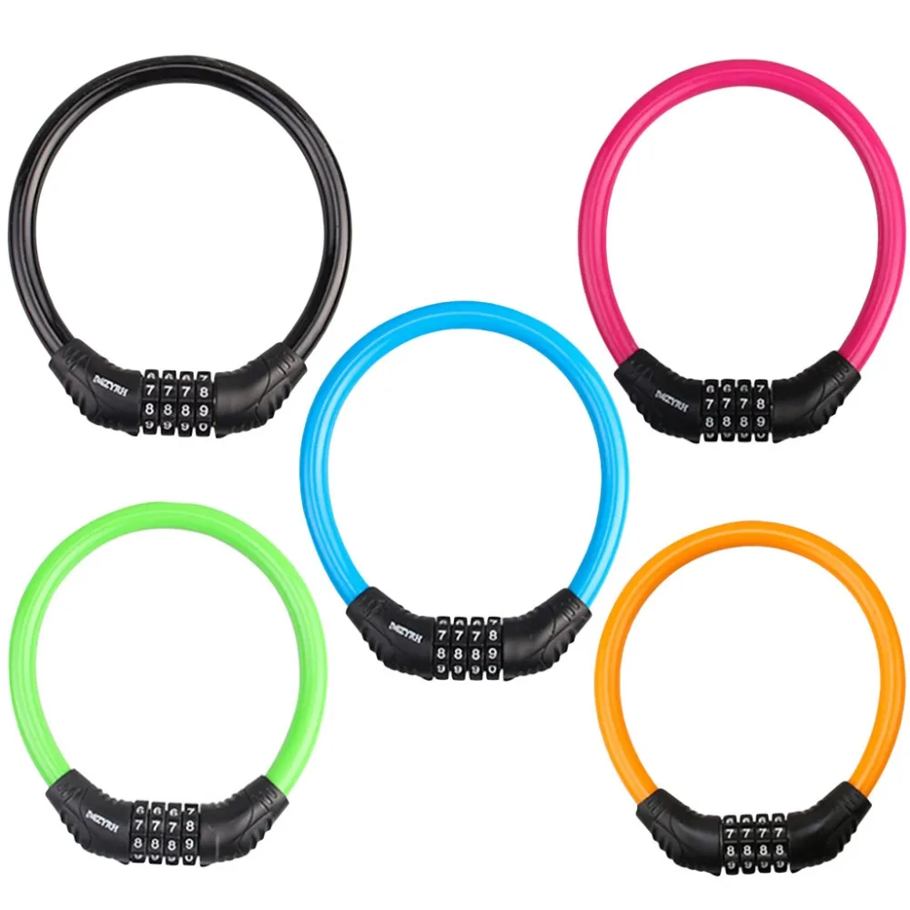 Bicycle lock heavy combination chain safety digital lock zinc alloy lock PVC material multi-lock car built-in knob 30N15 (11)