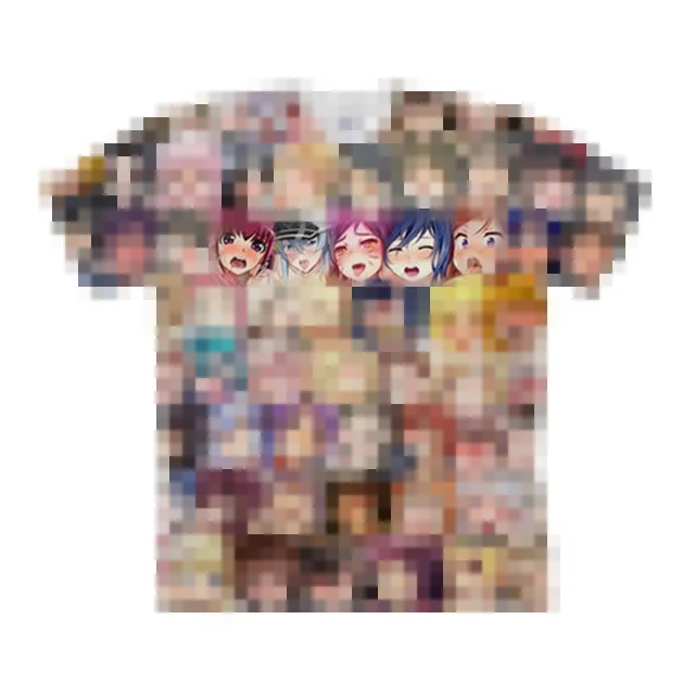 New Casual Anime 3D T-Shirt Men Open Mouth Ahegao Summer T Shirt Male Short Sleeve Tee Tops Man Streetwear Drop Ship