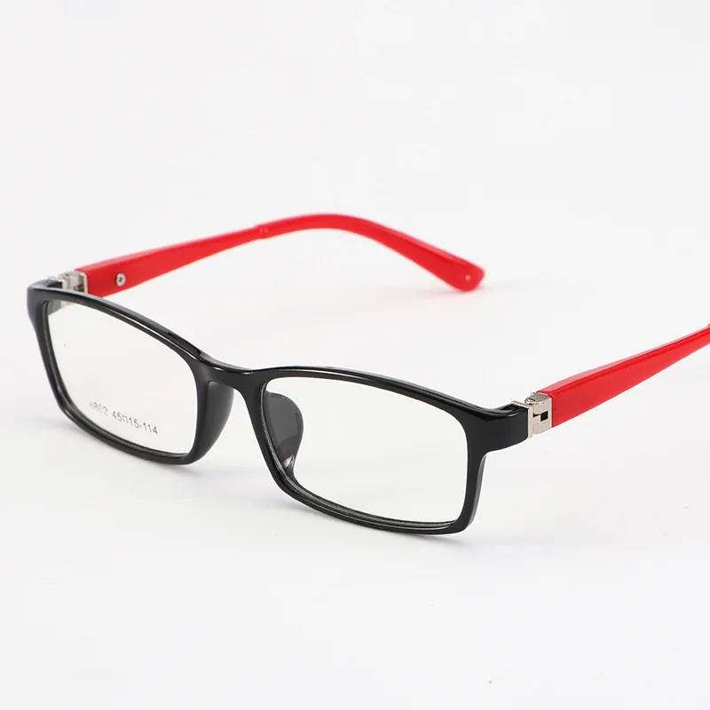 Iboode оправы для очков дети мальчики девочки близорукость очки оправа с прозрачными линзами очки для студентов детские очки - Цвет оправы: Black Red