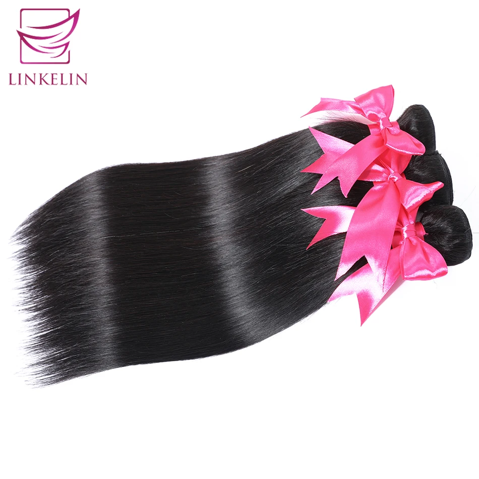de cabelo reto peruano com frontal 13*4 rendas frontal com pacotes