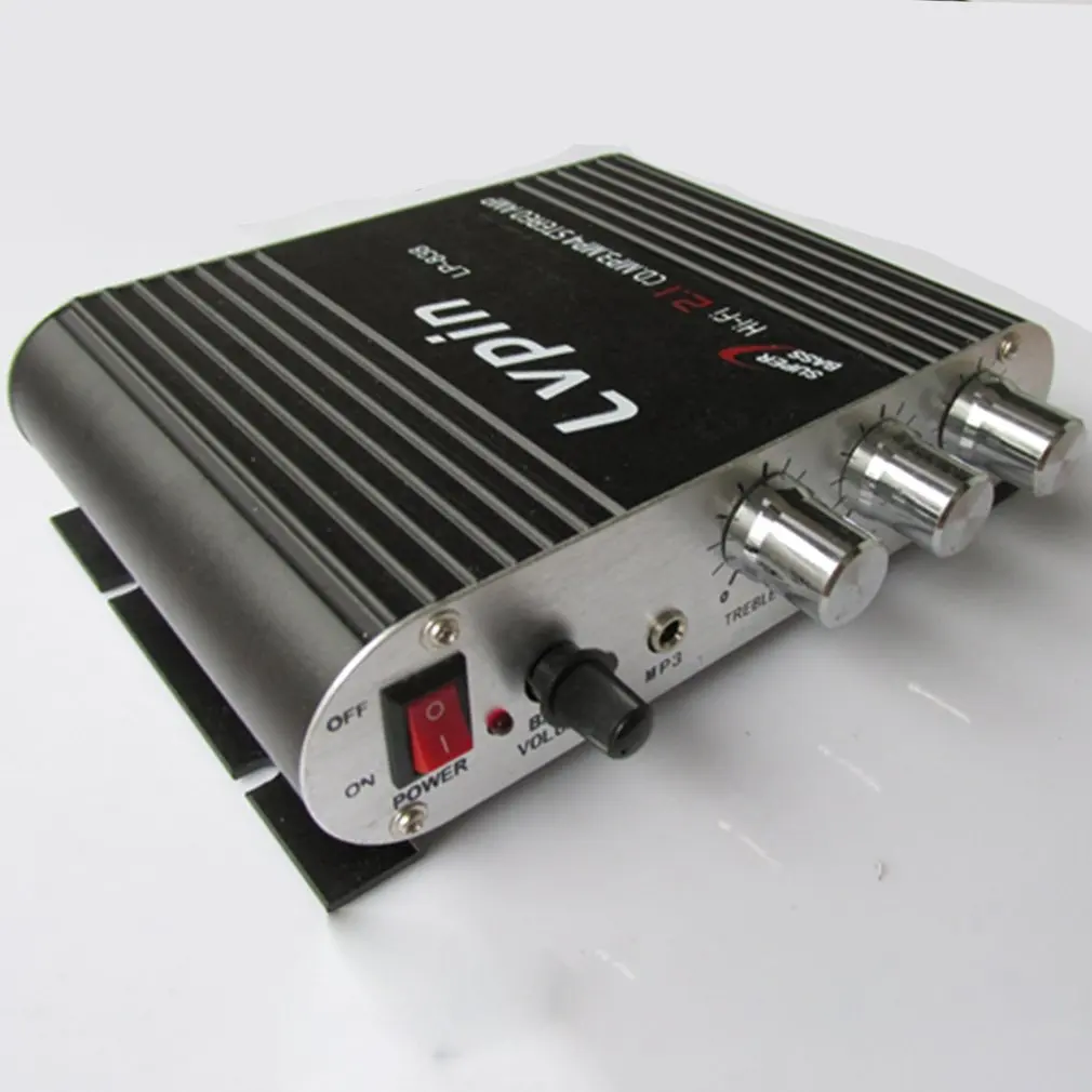 Lepy LP-838 усилитель мощности для автомобиля Hi-Fi 2,1 MP3 радио аудио стерео бас динамик усилитель плеер для мотоцикла дома без разъема питания