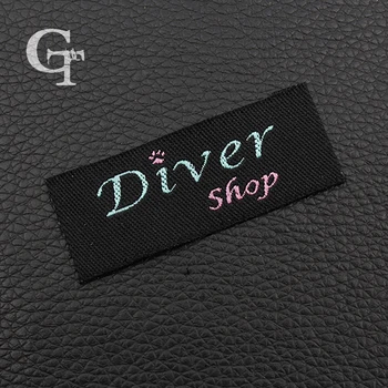 

custom shop name clothing woven main labels, personality end fold/straight cut garment clothes labels tags