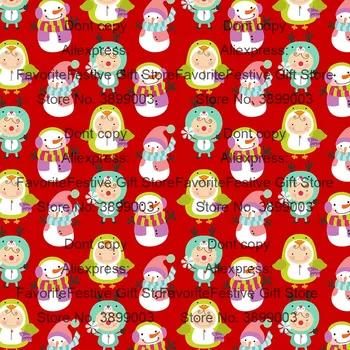 

decoration Christmas elf snowman deer Patchwork fabric stretch rayon cotton Print Cloth for DIY Needlework Handmade Accessories