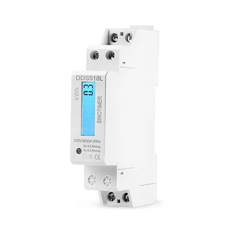 Умный дом DDS238-1 lcd 5(32) A 230VAC 50Hz одна фаза полюс din-рейку киловатт-час кВт-ч счетчик энергии абсолютно измеритель мощности