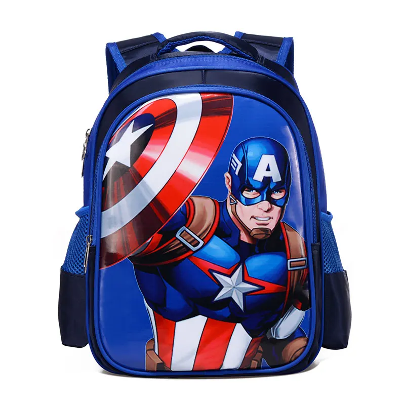 Студенческие рюкзаки 3D мультфильм Железный человек Человек-паук Капитан Америка мальчик девочка дети детский сад школьная сумка подростковый