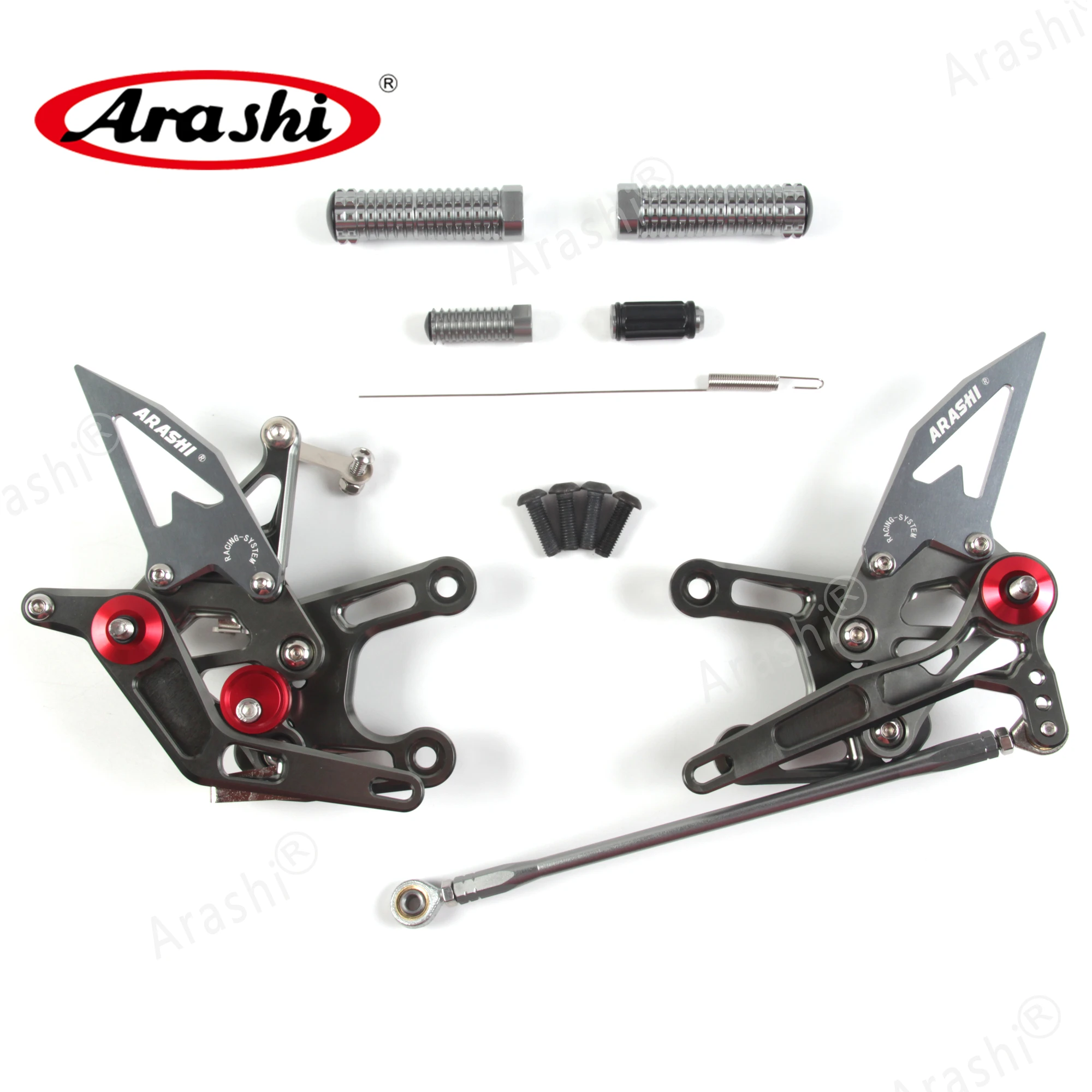 Arashi CNC Регулируемая Rearset Подножка для KAWASAKI NINJA ZX10R ZX 10R 2008 2009 2010 подножки Задние подножки ZX-10R 08 09
