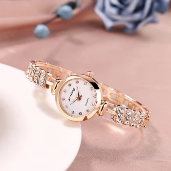 

Quartz Women Watch Ethnic Shape Bracelet Jewelry Analog Female Rhinestone Wristwatch Color Stainless Steel Clock Montre Femme