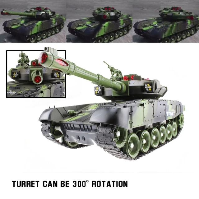 1:12 44CM Super Big RC Tank Launch Cross-Country Tracked Remote Control Vehicle Charger Battle Hobby Toys for Boys Children Gift 2