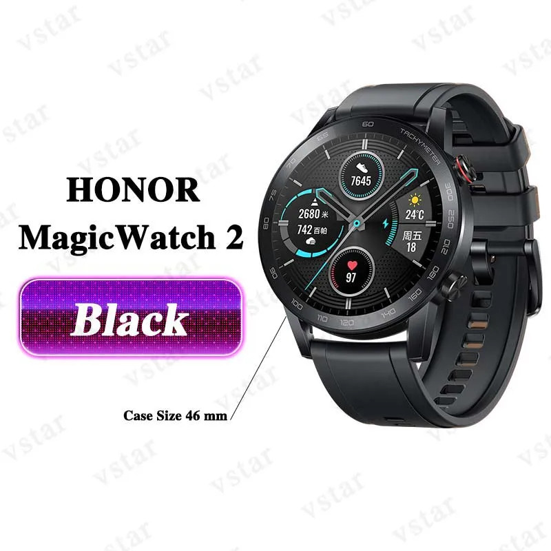 Оригинальные Смарт-часы HONOR MagicWatch 2, измеритель уровня кислорода в крови, Kirin A1, трекер сердечного ритма, HONOR Watch Magic 2 - Цвет: black