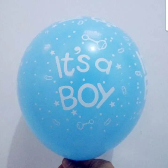 10pcs 10inch blue bo Вечерние зубы для мальчиков и девочек, розовые, синие, с порошковыми зубами, для новорожденных, Ilk Disim, Детские вечерние украшения с зубами - Цвет: 10pcs 10inch blue bo
