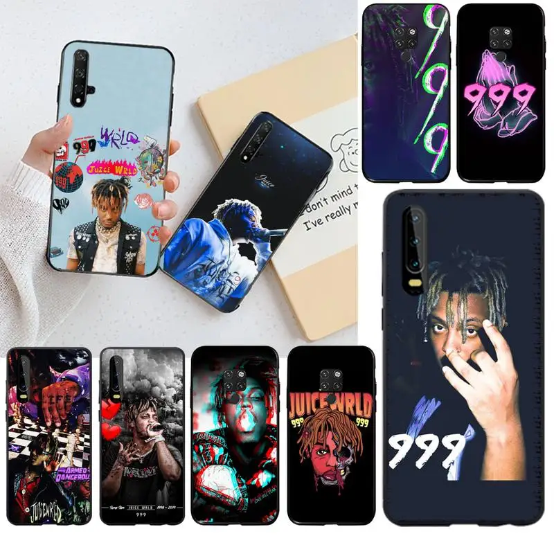 

CUTEWANAN Rapper Juice Wrld Black TPU Soft Rubber Phone Cover for Huawei P30 P20 lite Mate 20 Pro lite P Smart 2019 prime