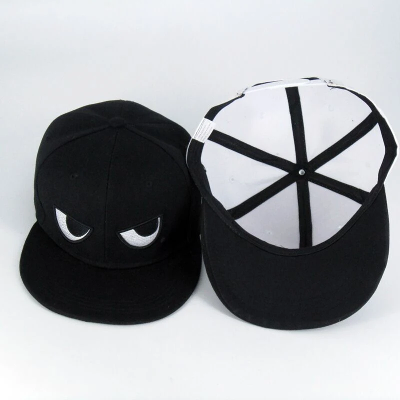 New Fashion Men Women Baseball Cap Cute Cartoon Eyes Embroidery Unisex Snapback Adjustable Teenage Hip Hop Flat Hat Caps CP0388 (6)