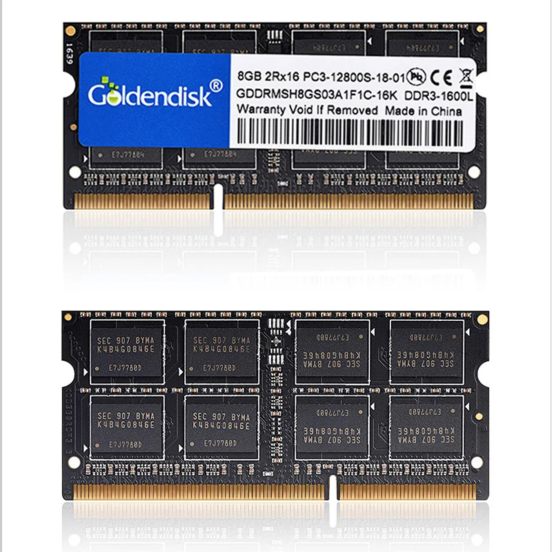Goldendisk DDR3 1600 МГц 4 Гб памяти для ноутбука DRAM SODIM 1,35 в 2 ГБ 8 ГБ ноутбук мини ПК Низкое напряжение