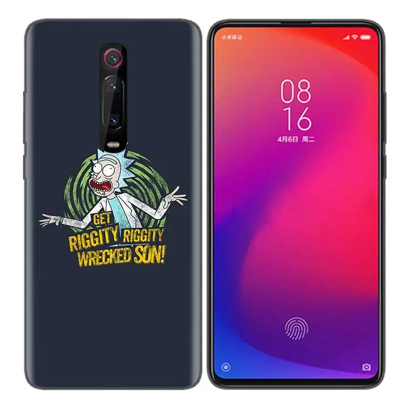 Черный мягкий силиконовый чехол-сумка для Xiaomi mi 9T CC9 Red mi 4 4X5 6 6A 7 7A Note Plus K20 Pro F1 Tampa Fall Rick and morty A