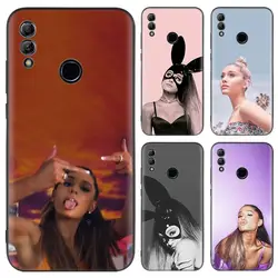 Черный чехол Ariana Grande для huawei Honor 9X 8X Y9 20 9s 10 Lite Play 8C 8A Pro V20 20i Y6 Y7 2019 мягкий чехол для телефона