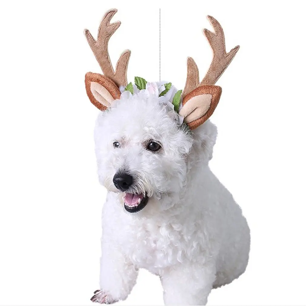 Cute Pet Supplies Christmas Pet Reindeer Headband Hair Band