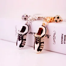 Кубок мира креативная футбольная обувь спортивная обувь с инкрустацией стразами брелок Мужская цепочка для ключей металлическая подвеска крутые маленькие подарки