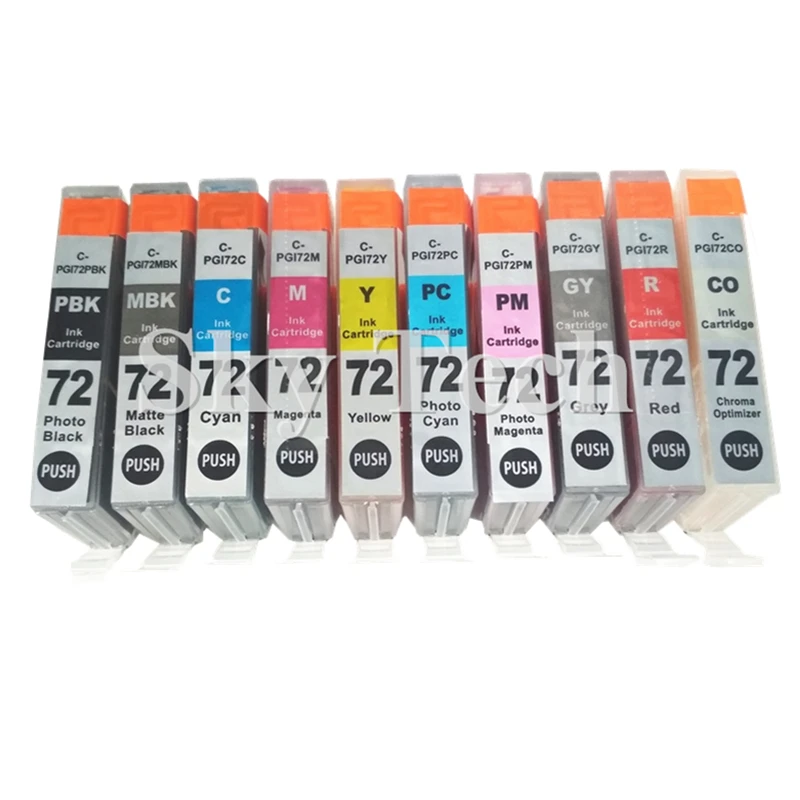 10PK Compatible Ink Cartridges For PGI72, PGI-72 For Canon Pixma Pro 10