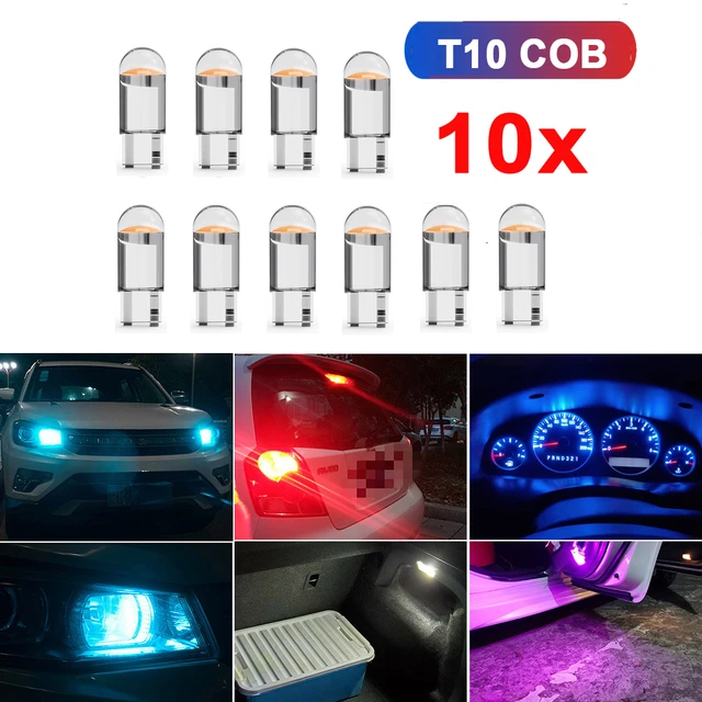 Lampe LED de voiture 2 pièces - CAN-BUS T10 W5W 6000K (couleur bleu glace)  12V 