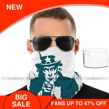 

Uncle Sam Mouth Face Mask Uncle Sam Facial Mask with 2 Filters Polyester Adult Pretty Mask