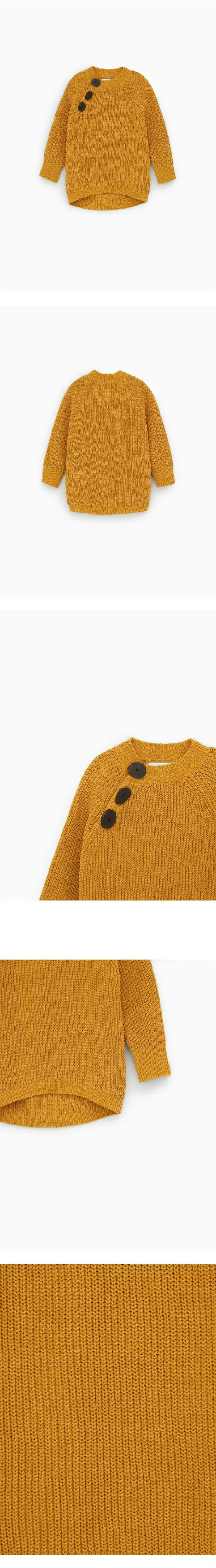 Свитера для маленьких девочек осенне-зимний вязаный свитер Одноцветный теплый свитер ярких цветов для детей от 1 до 6 лет