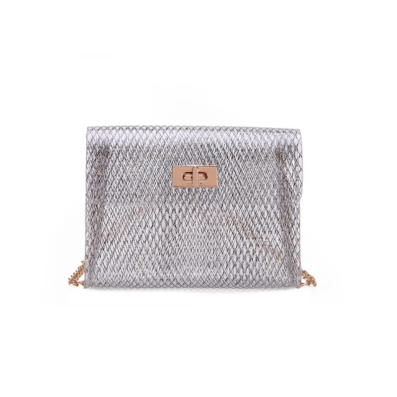 News Fashion Cute Shoulder small green Bags chain Handbag Women's Style Messenger Bag PVC Waterproof Beach Bags luxury Girls bag