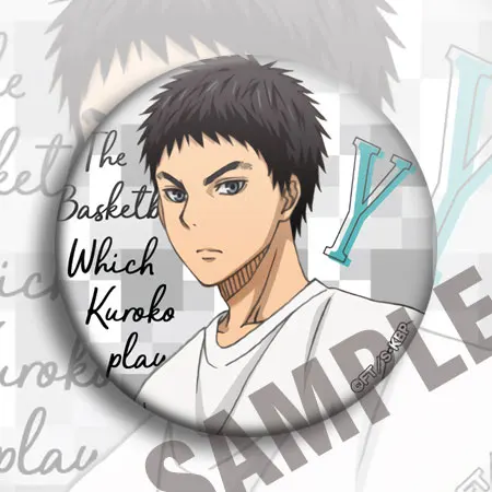1 шт. 58 мм значок Аниме kuroko no basket Kagami Takao булавки брошь - Окраска металла: see chart