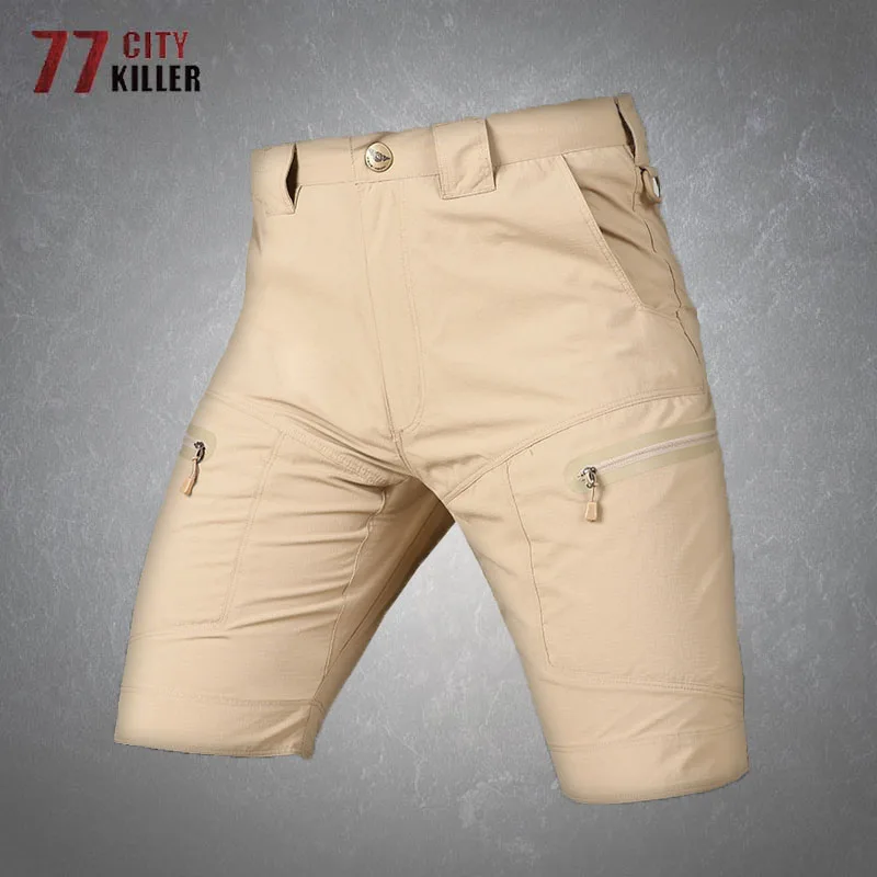 

Mens Military Shorts New Quick Dry Breathable Multi-pockets Pants Male Casual Solid Color Light Training Mens Tactical Shorts