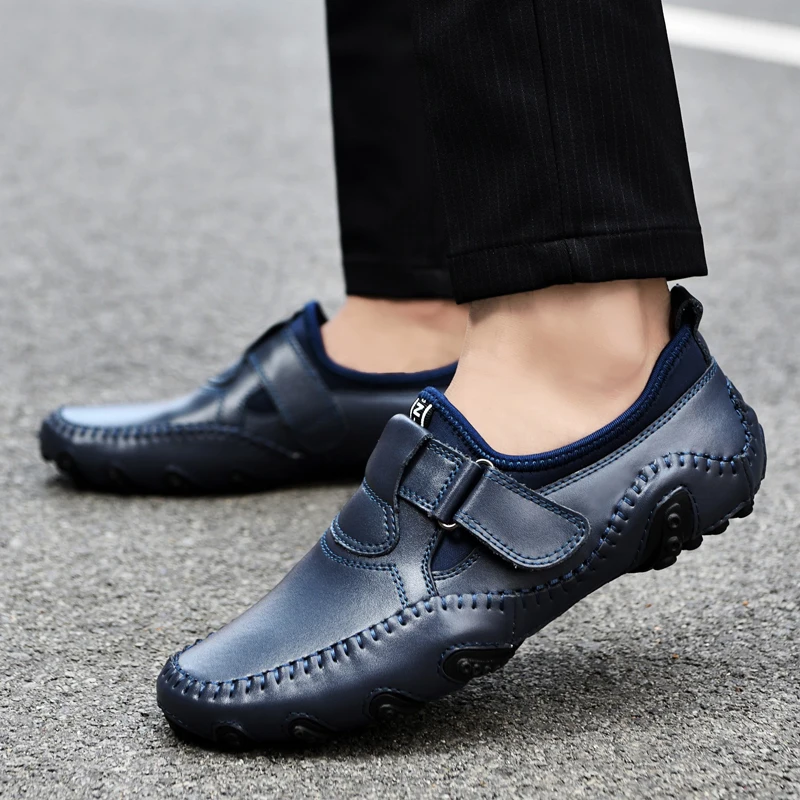 Handmade Octopus Classic Genuine Leather Loafers Men's Dress Boat Shoes Fashion Footwear Driving Peas Male Shoes For Men leather shoes,men loafers