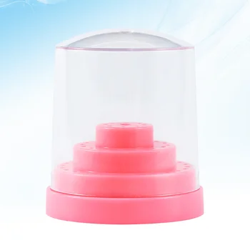 

1PC 48 Holes Nail Bit Holder Nail Polishing Machine Grinding Head Storage Box Manicure Drill Bits Container (Pink)