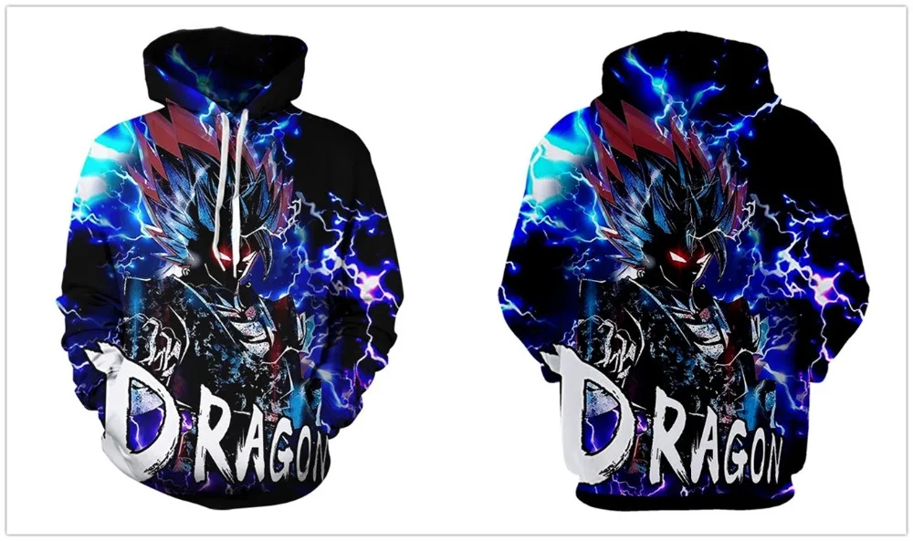Dragon Ball Z Strong Goku 3D пуловер с капюшоном крутой мужской женский спортивный костюм уличная Толстовка Harajuku толстовки с капюшоном размера плюс
