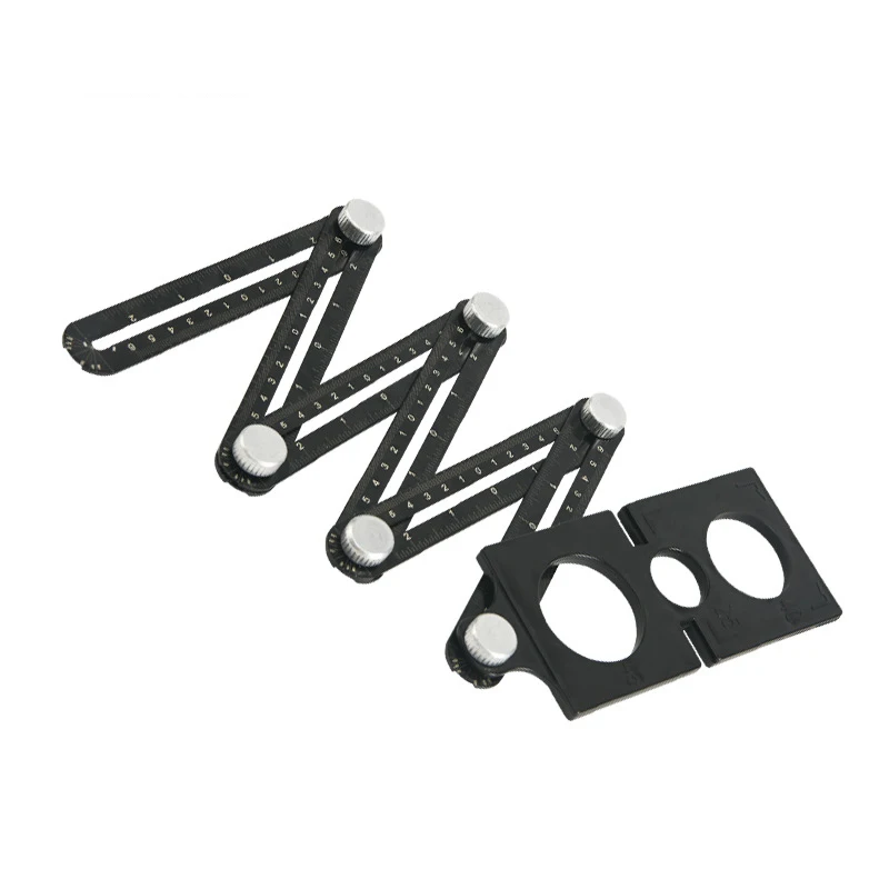 

Multi Angle Ruler, Tile Tool Aluminum Alloy Angle Measuring Ruler, Hole Opening Locator Measurement Tool, 6-Sided Angle Finders