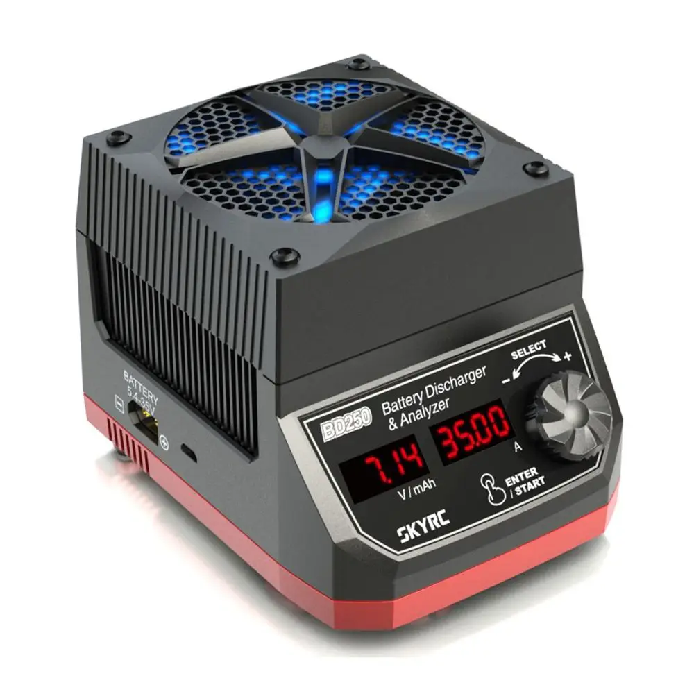SKYRC BD250 250W 35A Battery Charger Discharger Analyzer LiPo/LiHV/NiMH for RC Quadcopter Multicopter FPV Racing Drone Radiating