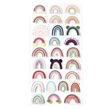 

Cute Holographic Rainbows Sticker Sheet Kawaii Sparkle