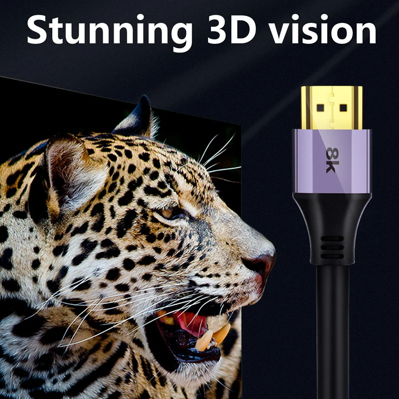 YYTCG 8K Кабель HDMI 2 1 HDR RGB 4:4:4 Аудио Видео кабель Ultra HD (UHD) 48 Гбит/с 60 Гц 4K 120