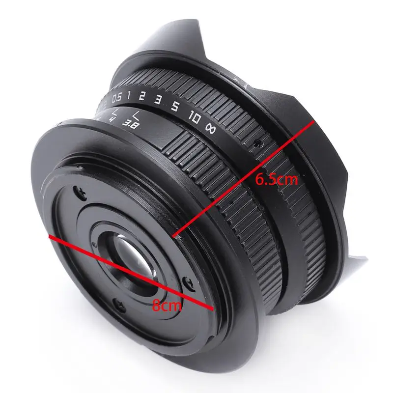 8 мм F3.8 ручной широкоугольный объектив рыбий глаз для Olympus M43 MFT OMD EM5#5