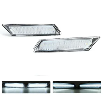 

2pcs 1Pair Left&Right White Led Side Marker Indicator Light For Porsche 911 997 987 Boxster Cayman Car Replacement Accessories