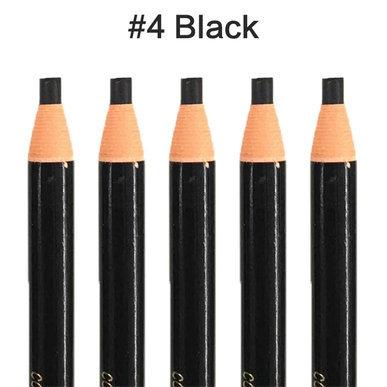 4-Black 5 шт./компл. Водонепроницаемый оттенок стерео типа карандаш для бровей Макияж Бровей усилители косметический художественный фон для фотосъемок с Красота бровей инструменты для резьбы по дереву - Цвет: 4-Black