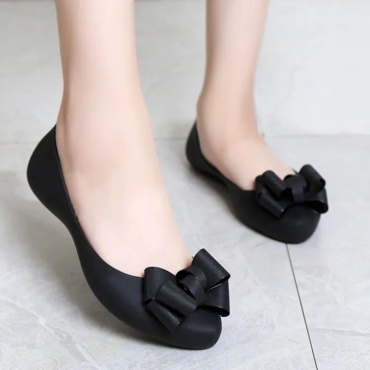 

Summer Fashion Shallow Mouth Foot Covering Shoes Bow Women's Anti-slip Waterproof Low Top Pointed-Toe Casual Beach WOMEN'S Sanda