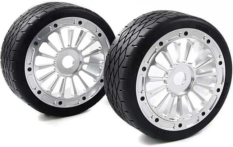 CNC металлическая Ступица колеса шоссейные шины комплект для 1/5 ROFUN Rovan F5 MCD RR5 160*65 мм Rc части автомобиля - Цвет: 1 Pair