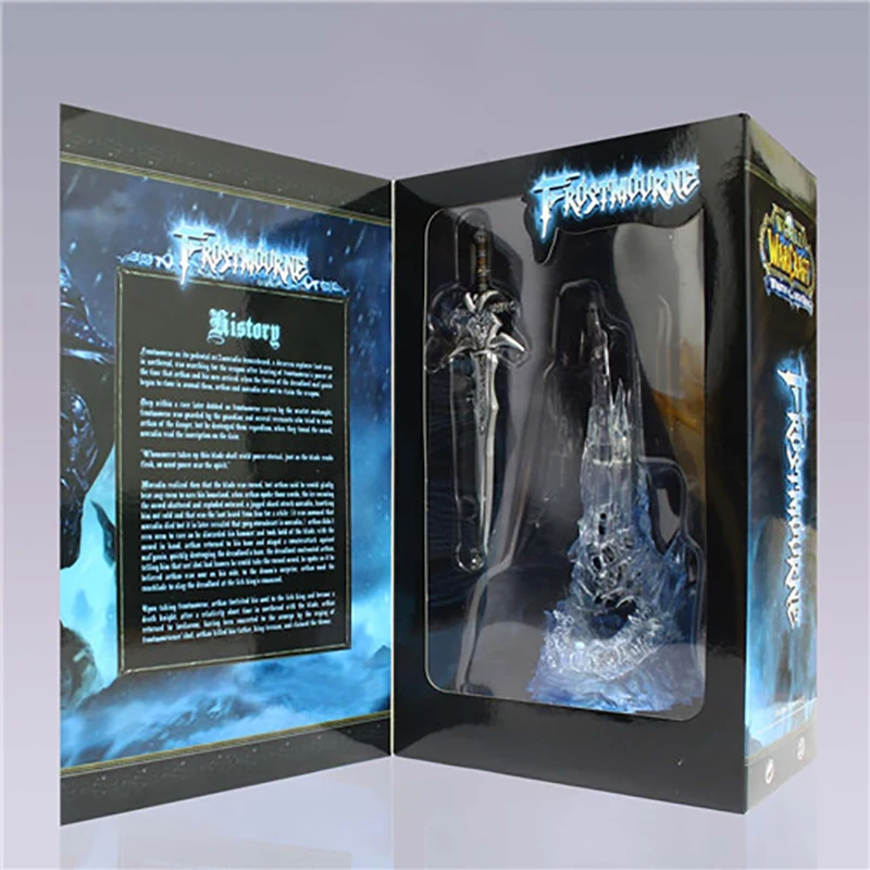 WOW Артас оружие Frostmourne меч с светодиодный освещения Figma Starz ПВХ Фигурки Модель