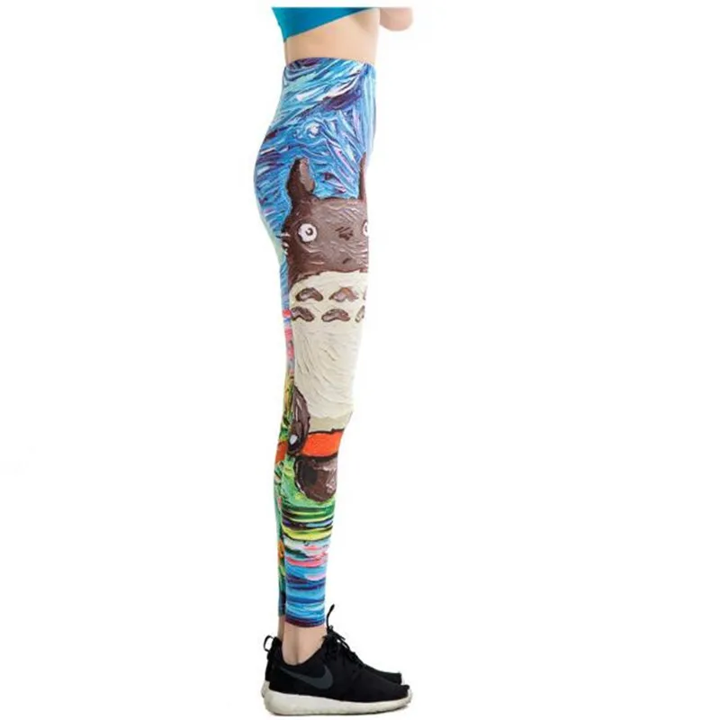 Brands Women Fashion Sexy Legging Printing Polyester Fiber Leggins Slim Legins High Waist Woman Pants