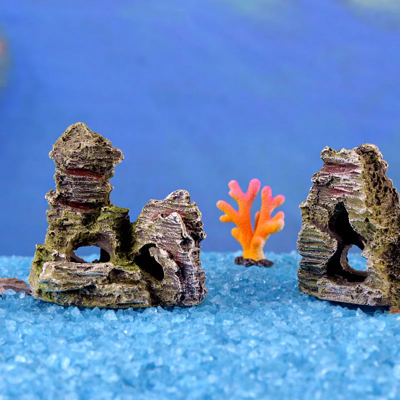 1 шт. мох микро пейзаж моделирование смолы Rockery украшения Аквариум Украшение Аксессуары
