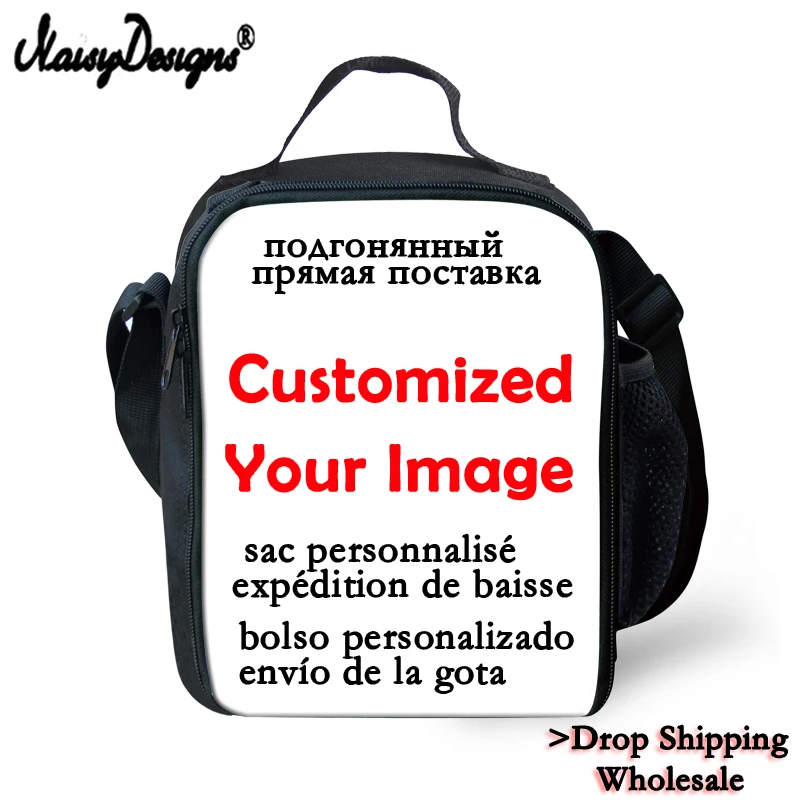 G--custom-your-bags Сумки для ланча с индивидуальным рисунком/рисунком логотипа для женщин, мужчин, подростков, мальчиков и девочек, детская школьная сумка, Термосумка для ланча, сумки для хранения еды - Цвет: G--custom-your-bags