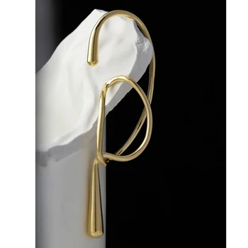 

Yhpup 1Pcs New Design Geometric Ear Cuff Earrings for Women Statement Metal Gold Color No Pierced Ear Clip Jewelry Party Gift