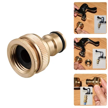 

Brass Adaptor Faucet Extender Brass Hreaded Hose Water Pipe Connector Tube Tap Adaptor Garden Pipe Adaptor Kitchen Accessories