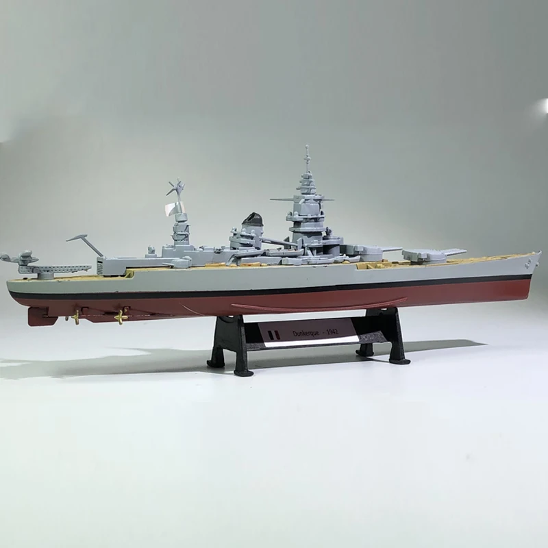 Линкор мировой 1:1000 боевой крейсер Дюнкерк французский ВМС литой под давлением пластиковая модель Коллекция военных энтузиастов